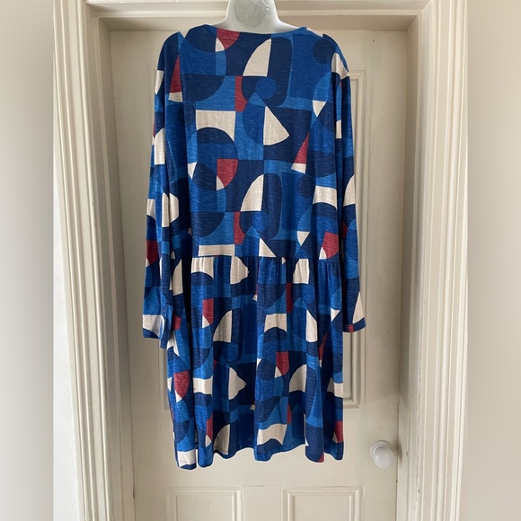 Seasalt ‘Sea Mirror’ Dress - Blue / Sapphire Abstract Print - UK 24 - NWT - Picture 3 of 5